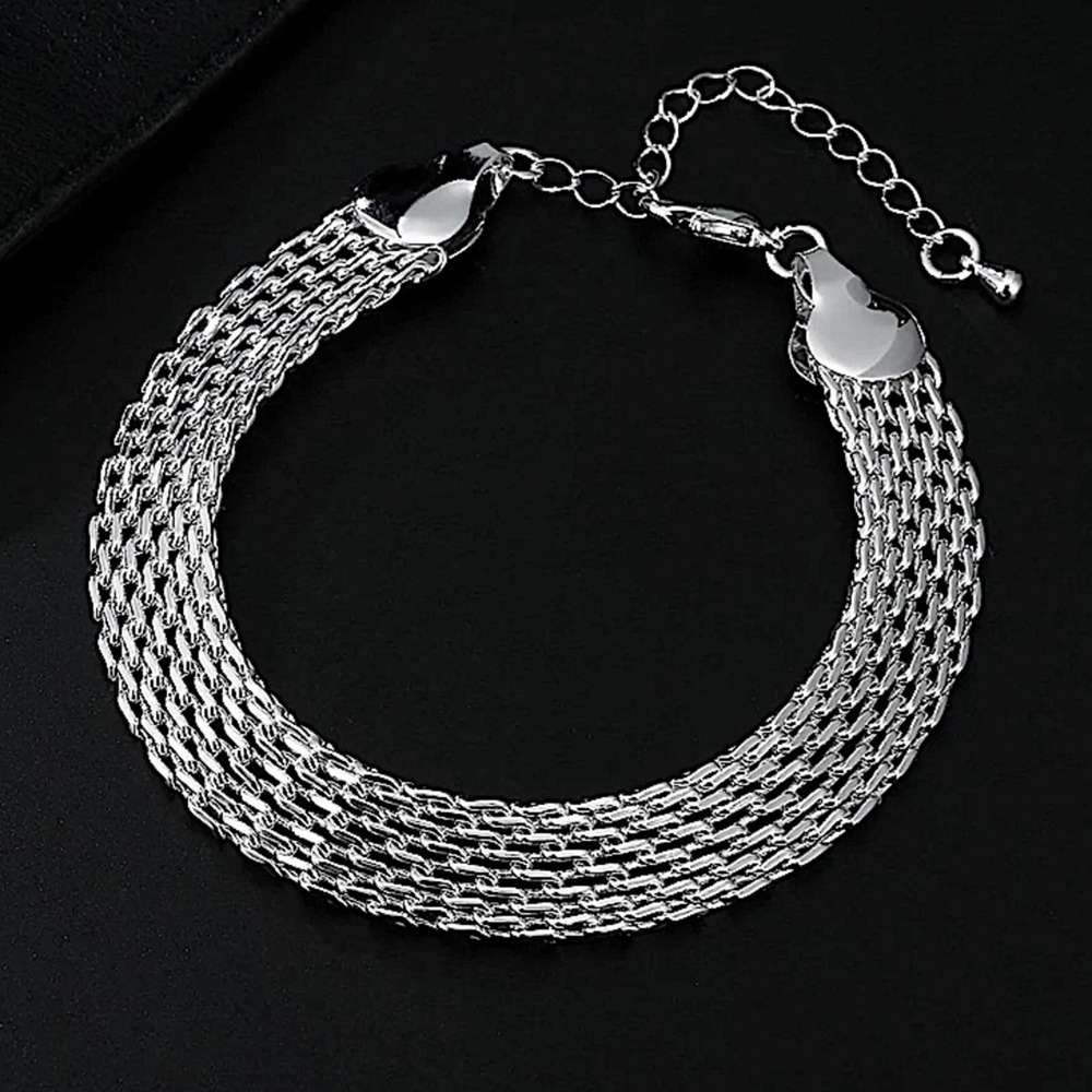 Sterling Silver Trendy 10mm Chain Bracelet